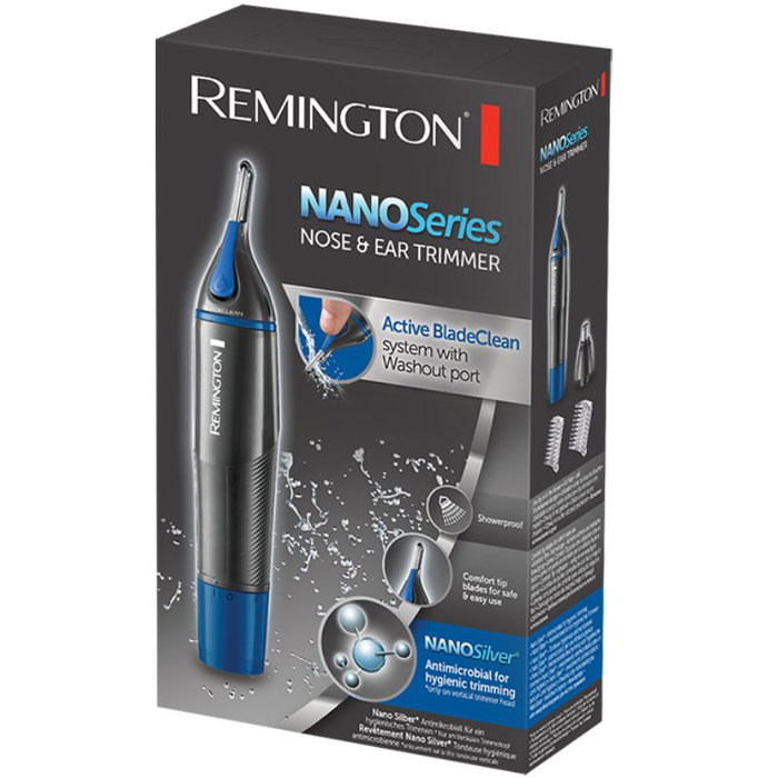 Remington Nano Series NE3850 Perfilador a Pilas con 3 Accesorios, Negro/Azul